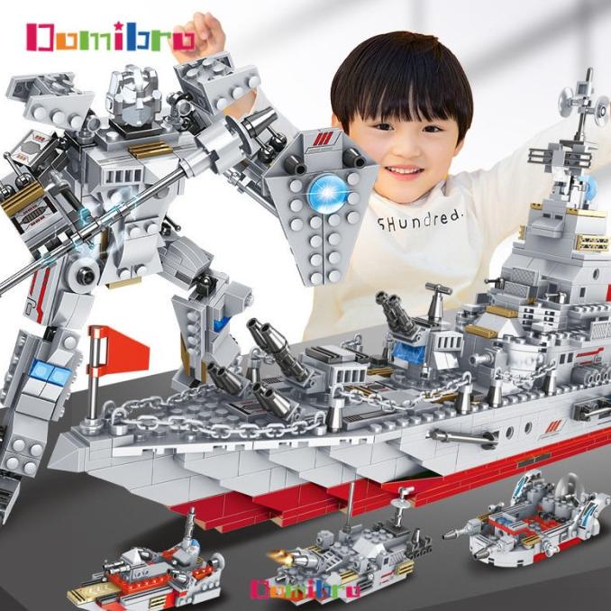 Mainan Lego 1000Pcs Kapal Perang Mainan Anak Laki Laki
