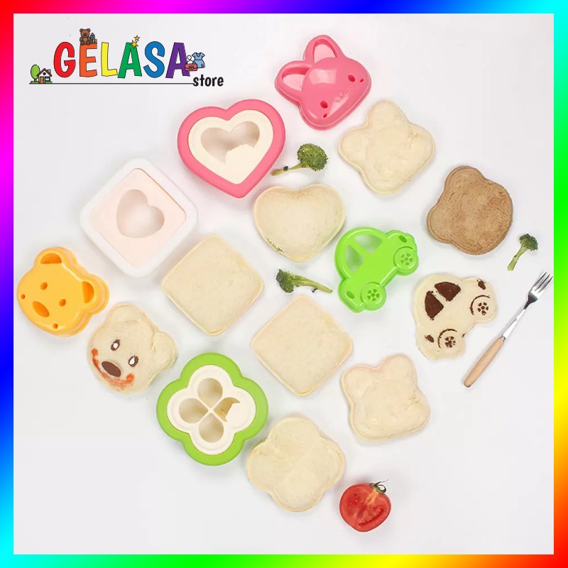 Gelasa Alat Cetak Roti Sandwich Bento Mold Tools