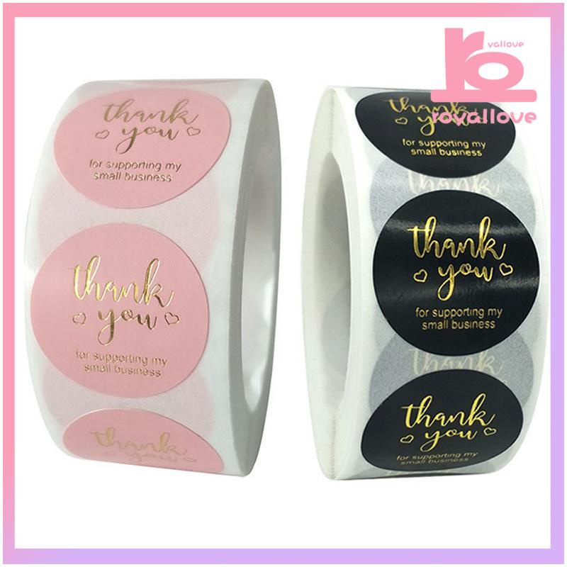 

COD500 Pcs 1 Roll Stiker Terima Kasih Sticker Label Thank You Promo-love