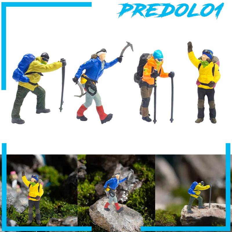 [Predolo1]1 /64 Figura Pendaki Orang Mini Model Orang Untuk Layout Diorama Rumah Boneka