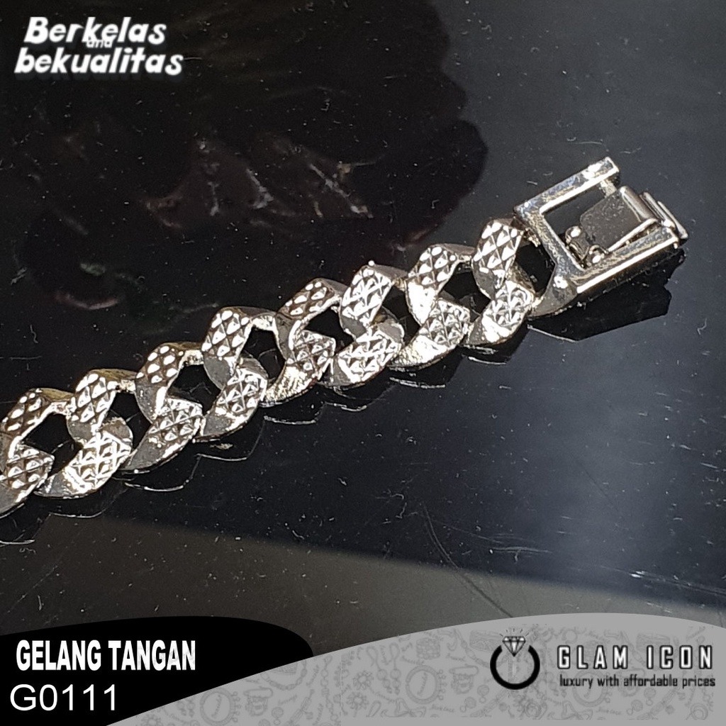 Gelang  Rantai sisik naga ukir  G0111 RSL