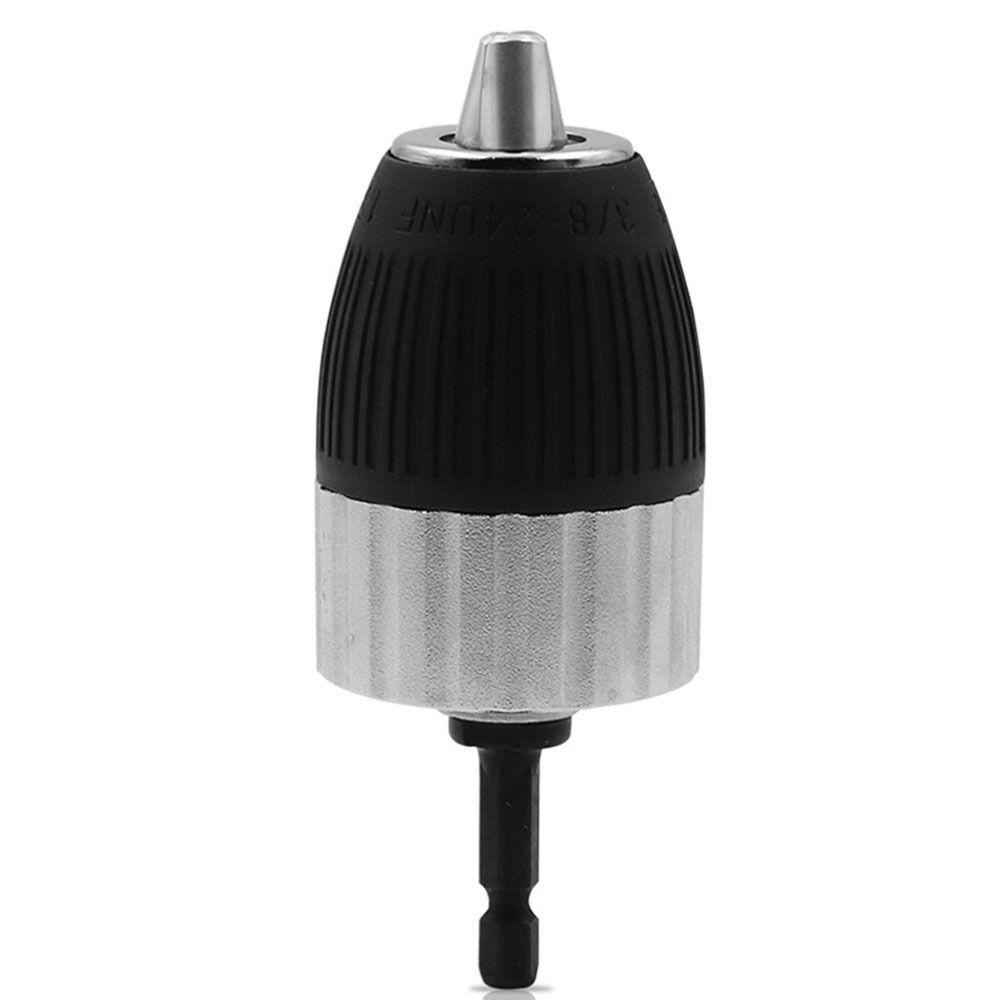 Populer Chuck Konversi Bor Tangan Tahan Lama 3/8-24UNF Konversi Dudukan Mata Bor Impact Hammer