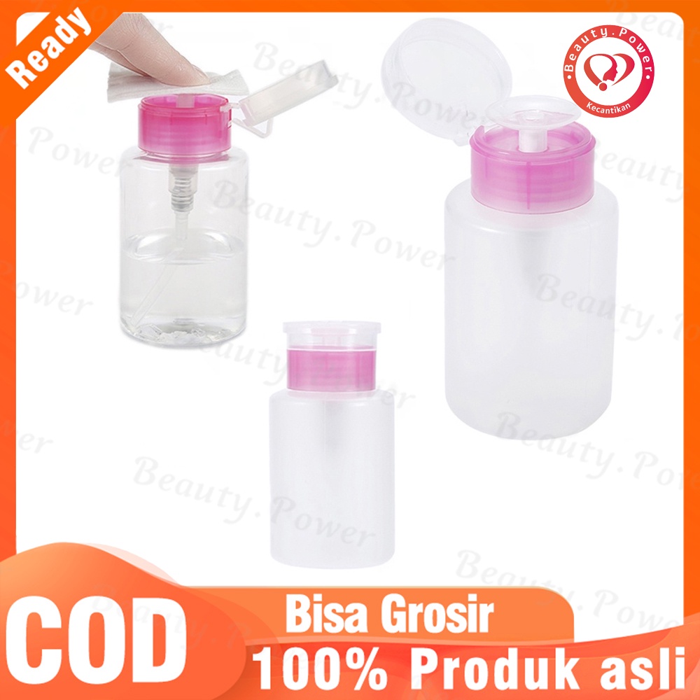 Botol Dispenser Kosong Model Tekan/Botol Pump Nail Art/  Botol Cleanser UV Gel 180ml