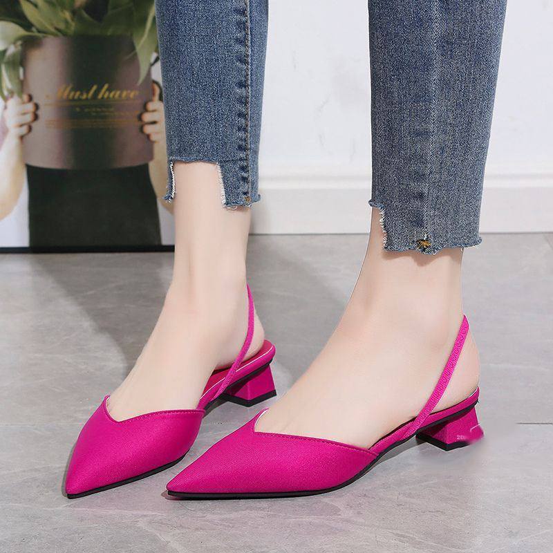 0028 Sandal Heels Slop Wanita Import