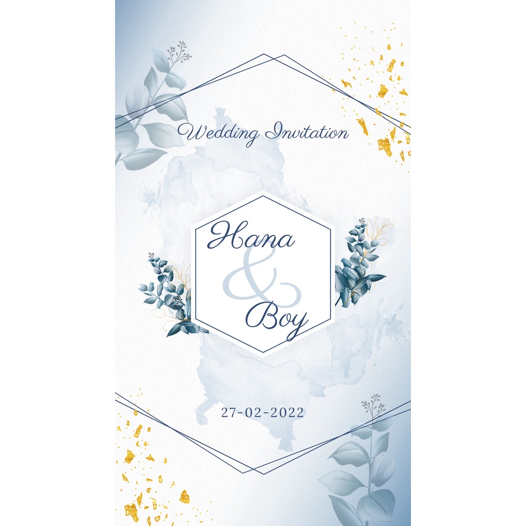 PREMIUM DESIGN - Video Undangan Nikah - Undangan Nikah Digital - Design Floral #2