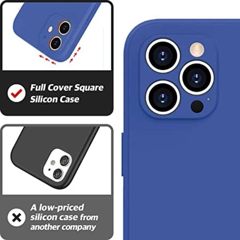 IPHONE Untuk Iphone14 13 12 11 Pro Max Plus Case Persegi Case Silikon Cair Case Upgrade Ditingkatkan Goresan Case Dengan Lapisan Microfiber Untuk iPhone11 iPhone12