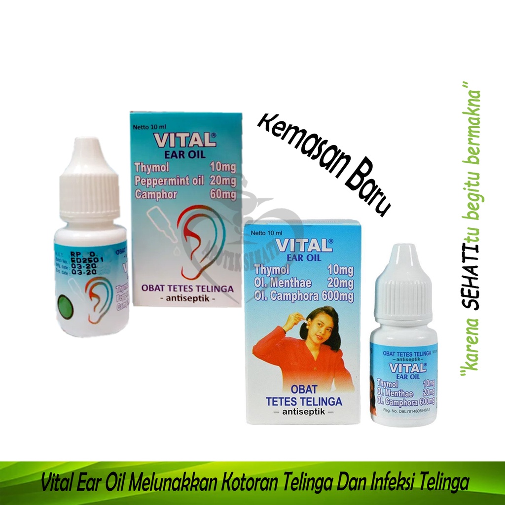 Vital Ear Oil Obat Tetes Telinga 10ml Kotoran Keras