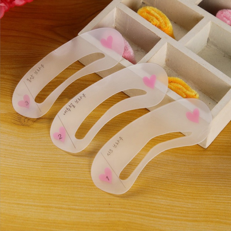 Cetakan Alis 3 IN 1 Mini Eyebrow Template Kit 3in1 Pencetak Alis 3 Bentuk Alis Murah