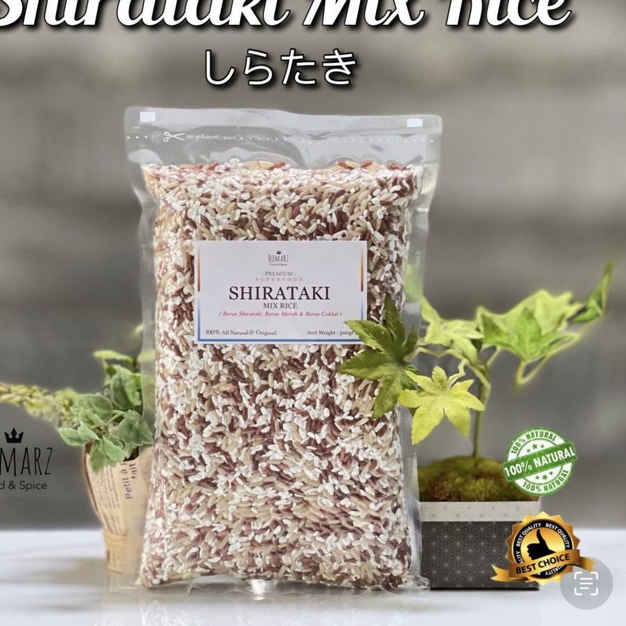 

✨Original✨ SHIRATAKI MIX RICE 500gr | MIX BERAS MERAH, COKLAT ORGANIK 500gr 