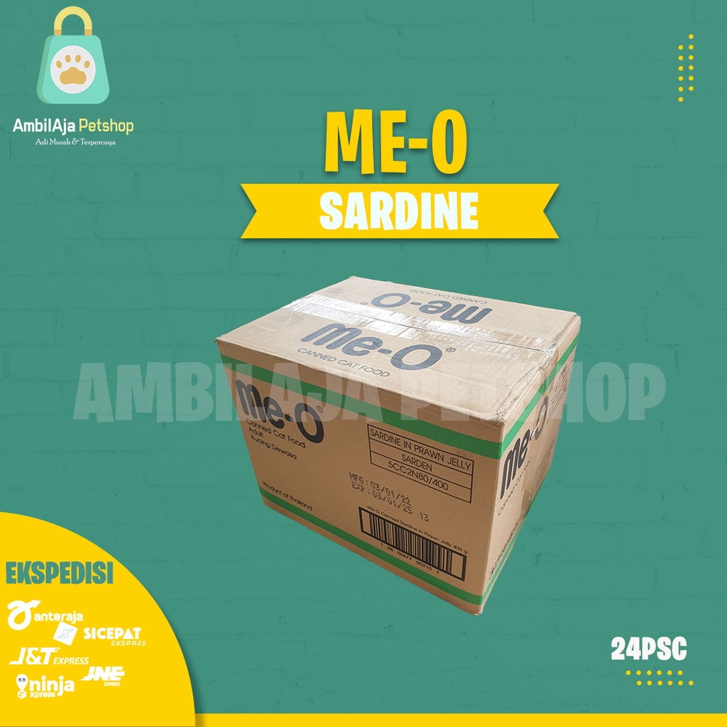 Meo Kaleng All Varian 400gr / Makanan Kucing Basah Me O / Wet Food dus isi 24 kaleng