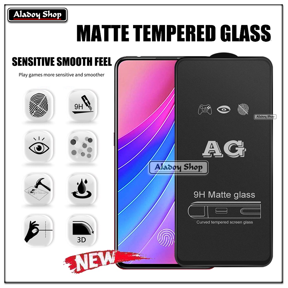 Paket 3IN1 Tempered Glass Layar Matte Anti Glare VIVO V15 PRO Free Tempered Glass Camera dan Skin Carbon