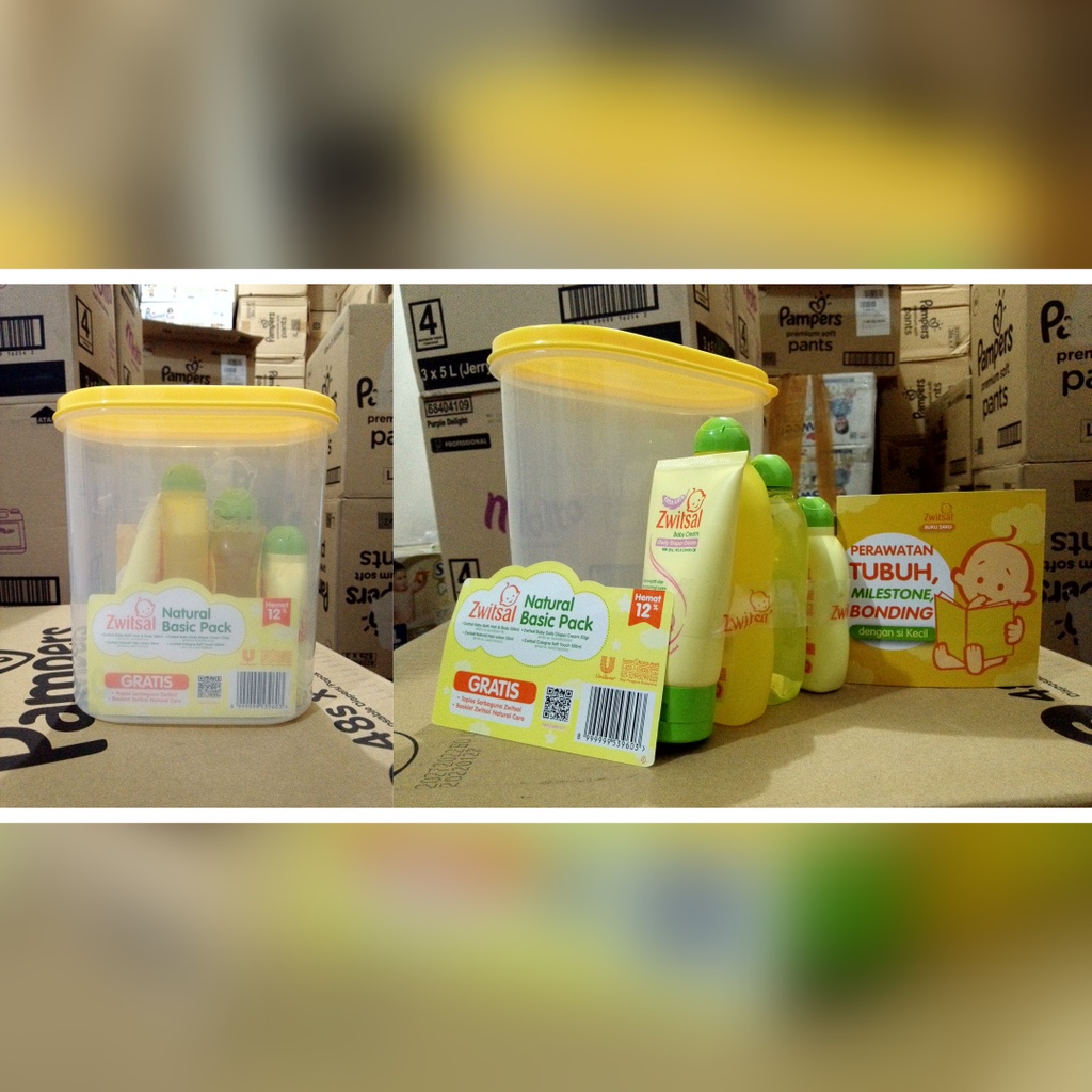 Zwitsal Perlengkapan Bayi Natural Basic Pack - Gratis Toples &amp; Booklet Promo Bandung