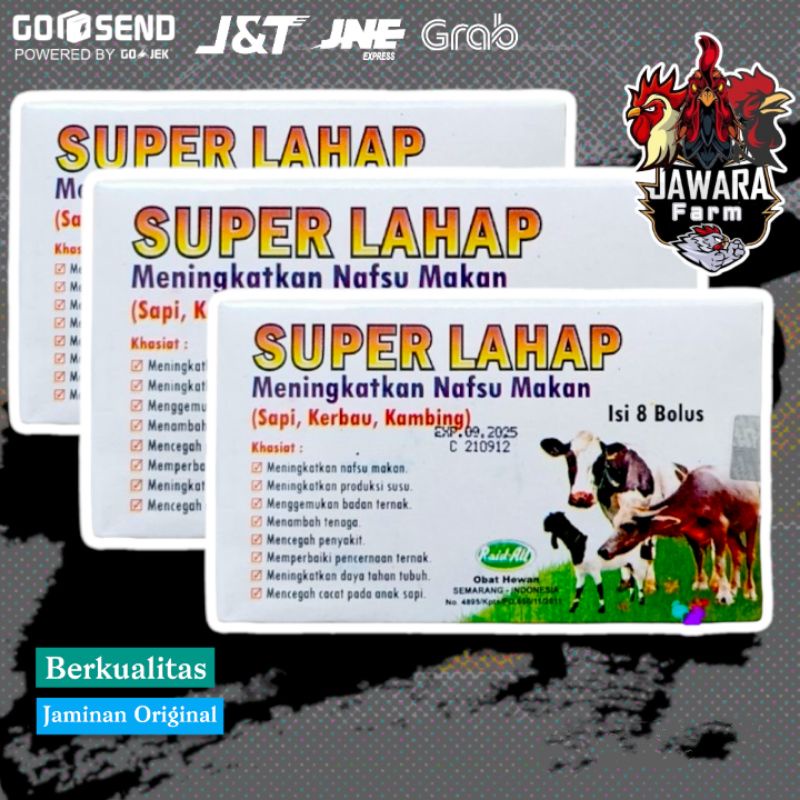 SUPER LAHAP RAID ALL Jamu Penambah Nafsu Makan Ternak Sapi Kerbau Kambing