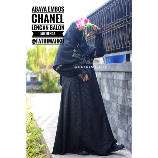 Abaya Embos Lengan Balon/Gamis Masturoh Temboro Murah/Jubah Hitam Turkey Viral
