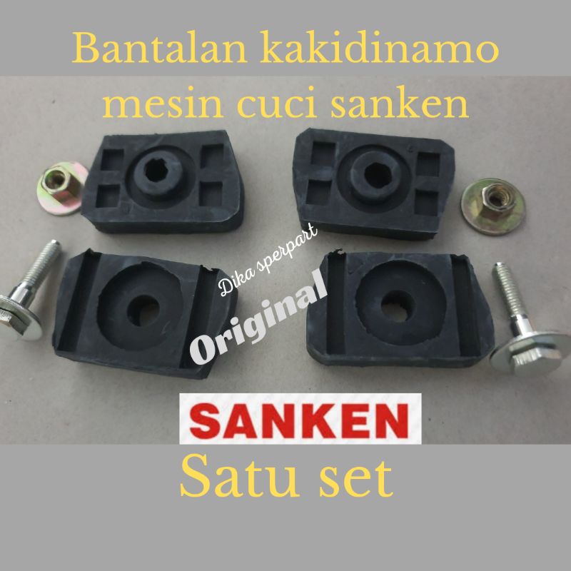satu set kanan kiri kaki karet bantalan dinamo mesin cuci sanken