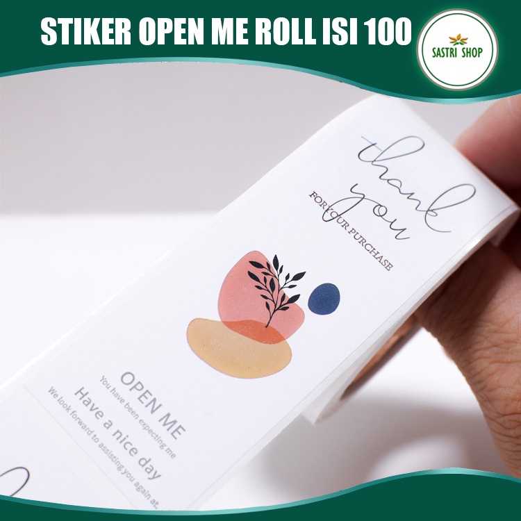 

Stiker Open Me Roll Isi 100 pcs Stiker Label Thank You for Your Purchase Murah!