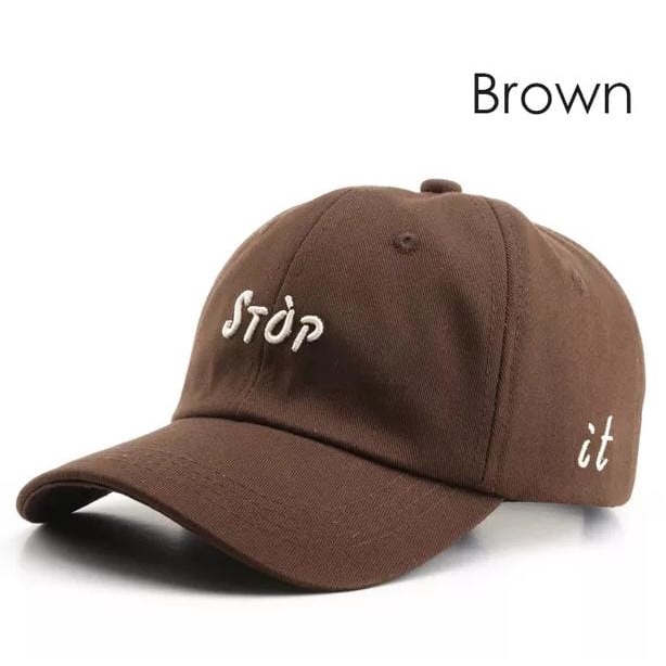 Topi Baseball Cap Distro Bordir Stop Premium Fashion Pria Wanita Unisex COD