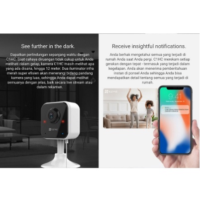 CCTV Smart Indoor IP Wi-Fi Camera EZVIZ C1HC Full HD 1080p 2MP Wide Angle Night Vision