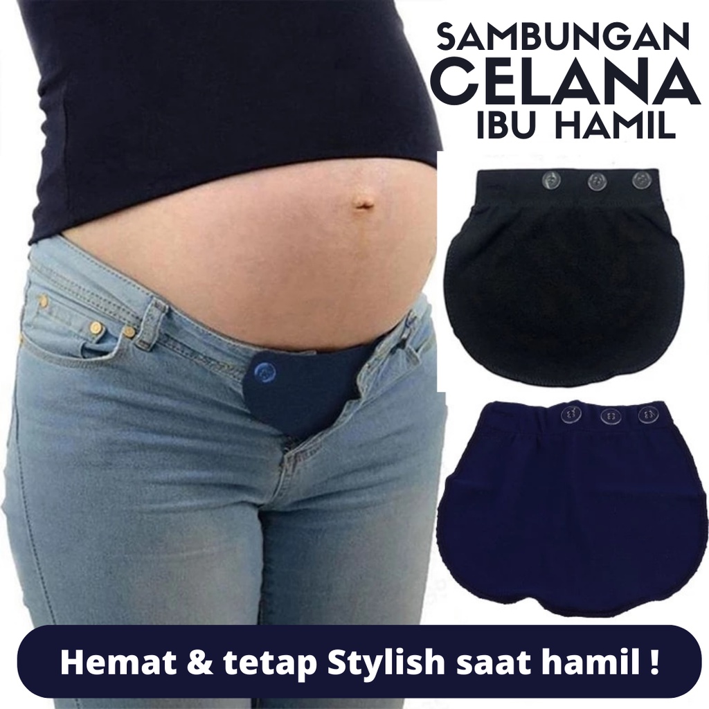 1 pcs SAMBUNGAN CELANA IBU HAMIL - Belly Belt Pelebar Pinggang Celana Hamil Extender Akachan