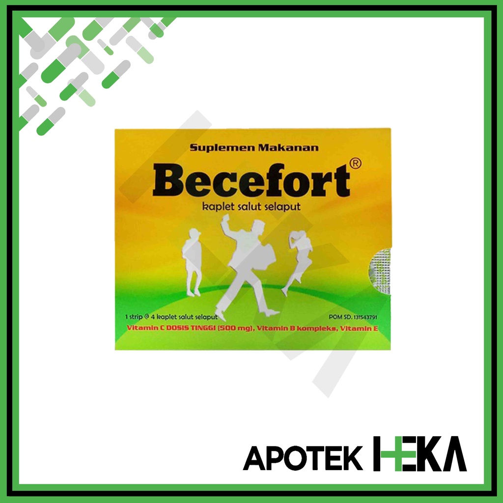 Becefort Strip isi 4 Tablet - Multivitamin Daya Tahan Tubuh (SEMARANG)