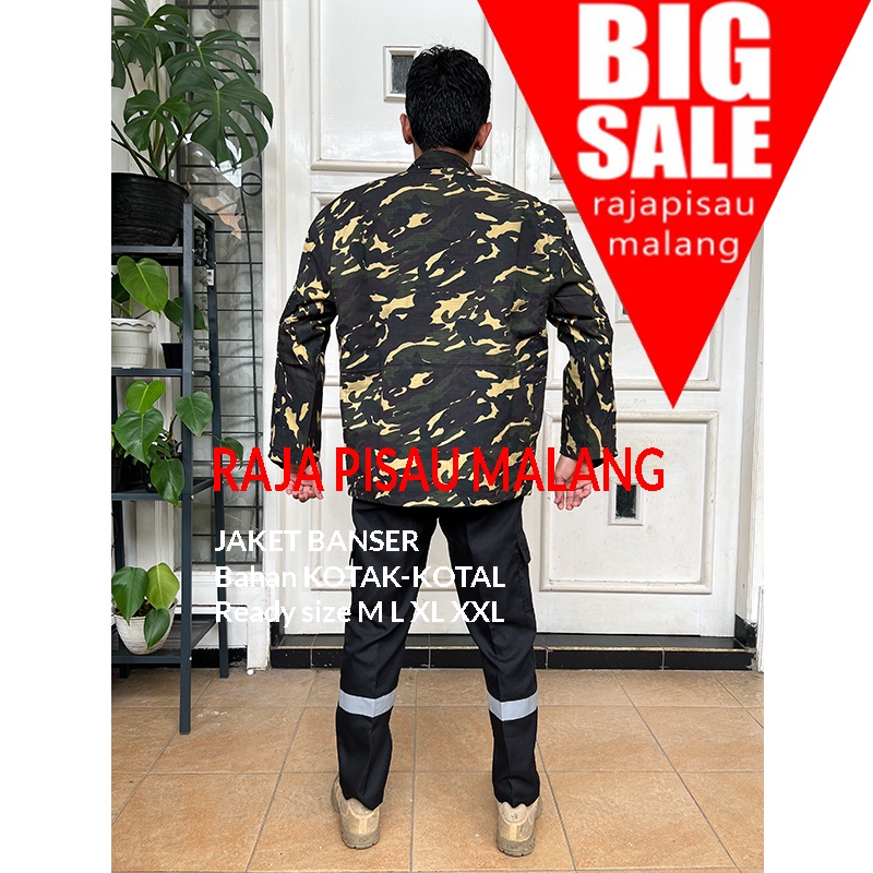 BIG SIZE (M-XXL) TANPA Bonus Nama Jaket Banser Semi Parka Army Bolak Balik Full Atibut US Muda / Nato