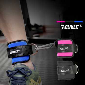 [1 Pcs] Ankle Strap Kaki Support Fitness Gym Olahraga Adjustable D-Ring Pull Premium / Alat Latihan Kaki Gym Fitness / Tali Pergelangan Penarik Latihan Kaki Pemberat Penyangga Angkat Beban Fitness Jim Latihan Kebugaran / Strap D Ring Penyangga Kaki Kuat