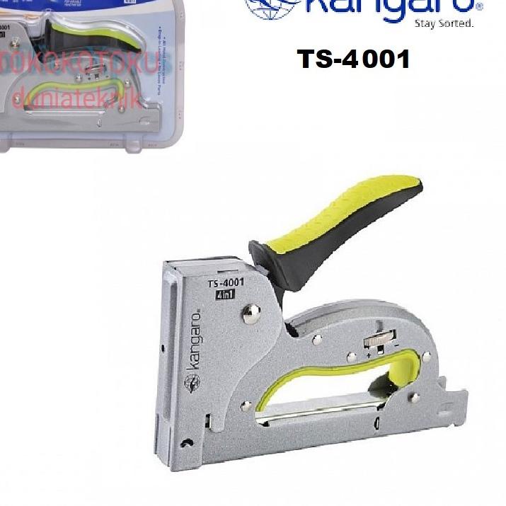 

POPULER Gun Tacker Alat Staples Tembak 4in1 / Stapler Kangaro TS-4001| TS4001++
