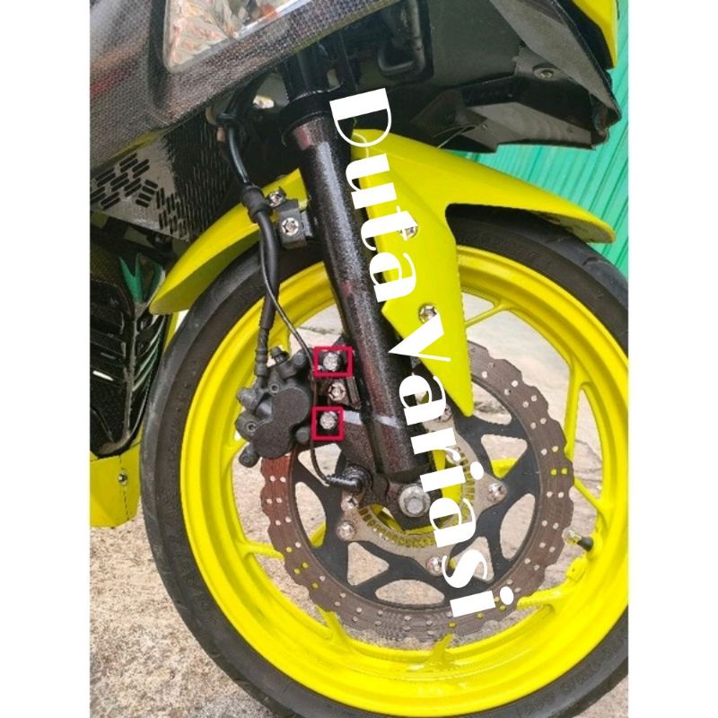 NACOM DV BAUT BREKET KE CALIPER ( STANDAR ) DEPAN NINJA 250 FI