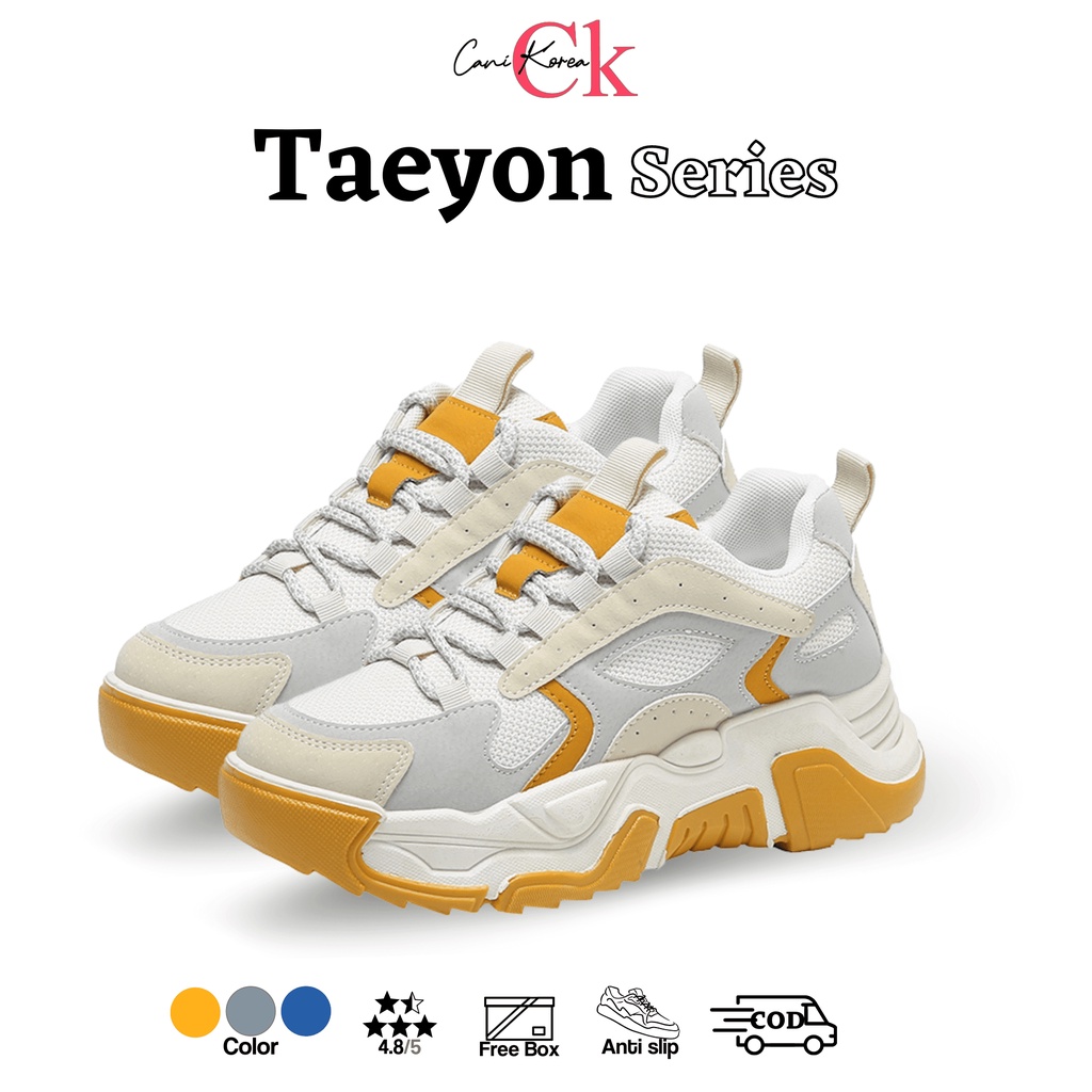 CaniKorea &quot;FREE BOX&quot; Taeyon Sepatu Sneakers Wanita Korea Import 9168