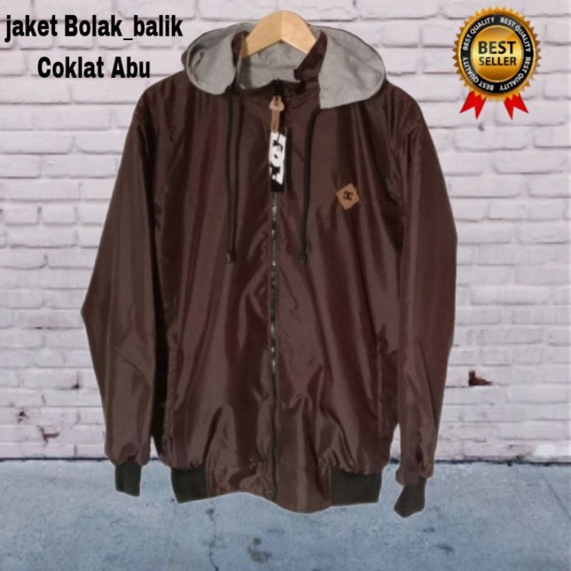 JAKET BOLAK BALIK 2IN1 / JAKET MOTOR / BB / PARASUT / PRIA / WANITA /