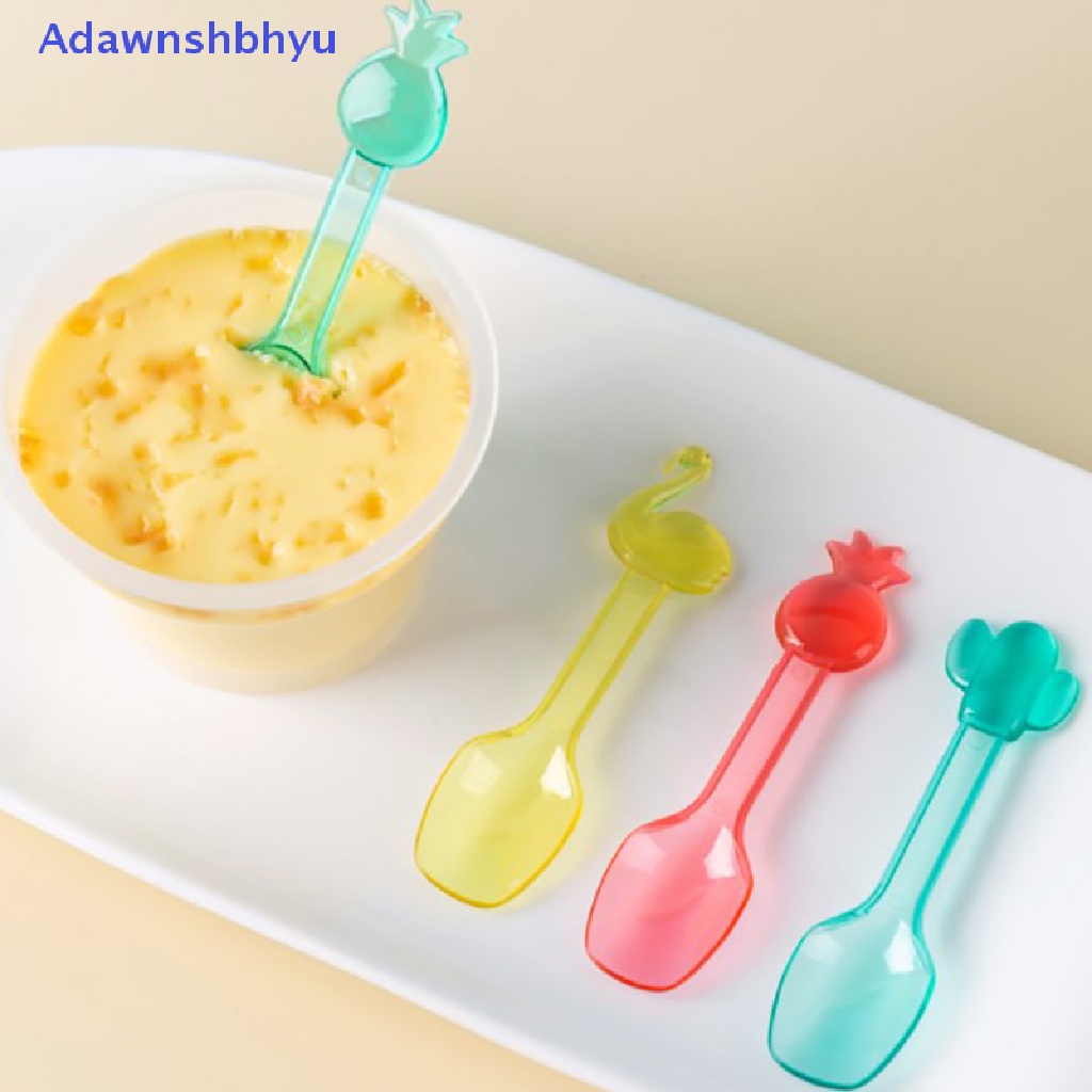 Adhyu 9Pcs Sendok Mini Lucu Piknik Sendok Buah Kue Es Krim Sendok dessert spoon ID