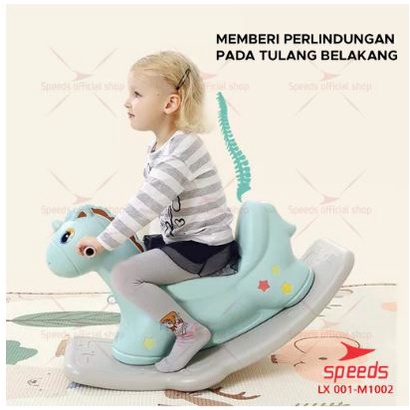 SPEEDS Kuda Kudaan Mainan Anak Ride On Rocking Horse Jungkat Jungkit Hiburan Anak Aman dan Awet -M1002