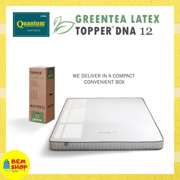 Quantum Mattress Topper Greentea Latex 12cm uk.160x200