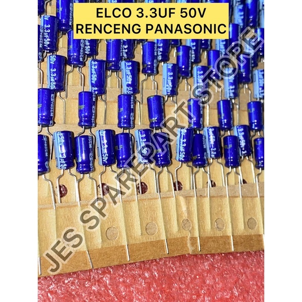 ELCO 3.3UF 50V ORIGINAL PANASONIC