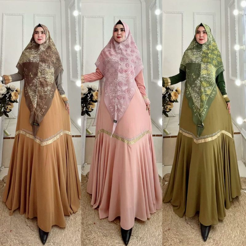 ZALINA SYAR'I BY IVAS/SET GAMIS SYAR'I MEWAH ELEGANT