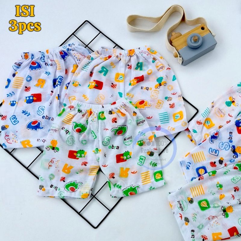 CELANA PENDEK BAYI NEWBORN 3 PCS 0-3 BULAN
