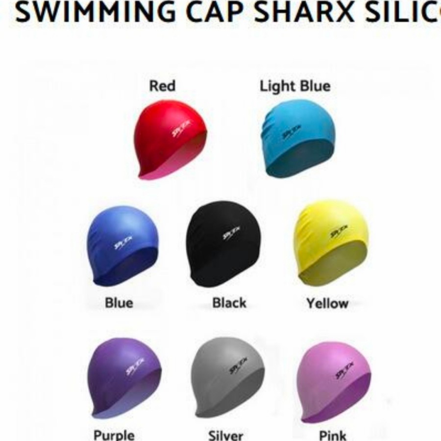 Topi Renang SHARX Swimming Cap Silicone