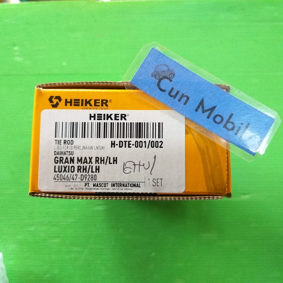 Tie rod Daihtsu Grand Max 07-ON Luxio 09-ON H-DTE-001/002 Heiker