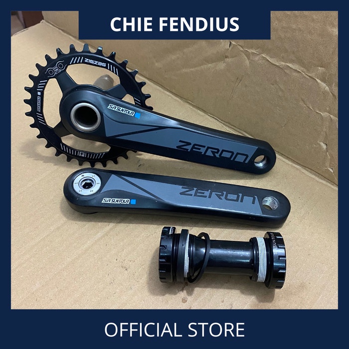 CRANK SET SR SUNTOUR ZERON ZIGZAG 30T BB HT2 MTB SINGLE SPEED ALLOY