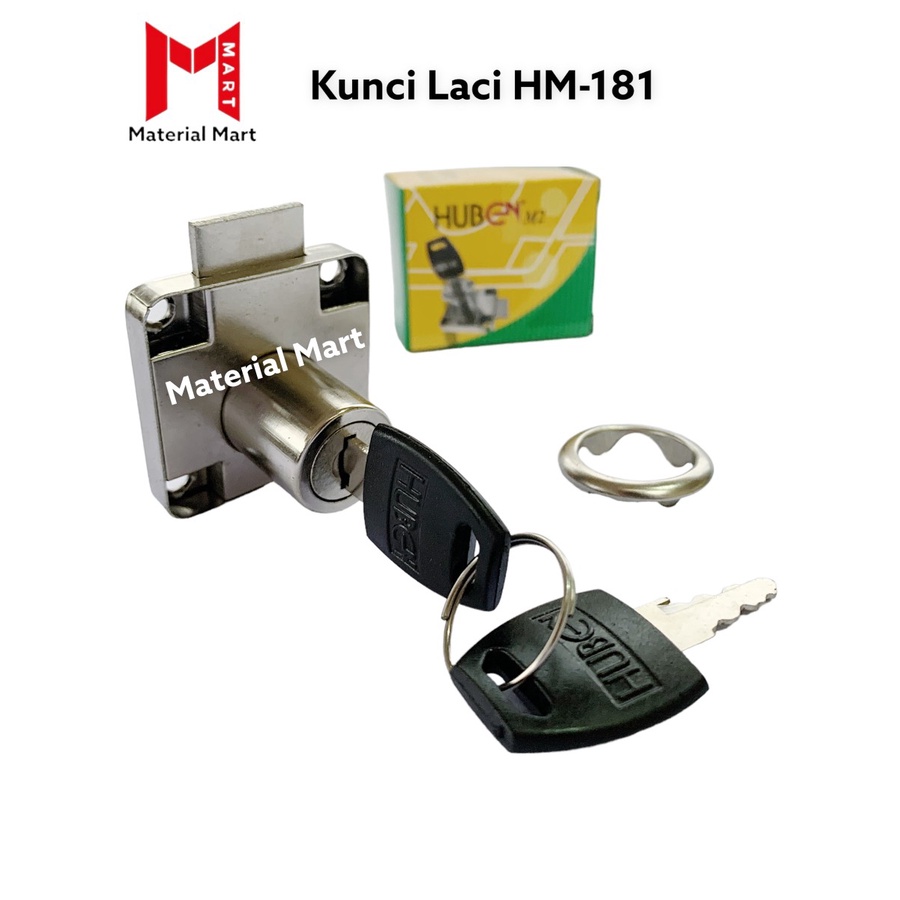 Kunci Laci Huben M2 | Kunci Lemari Huben HM 181 | Drawer Lock HM181 | Material Mart