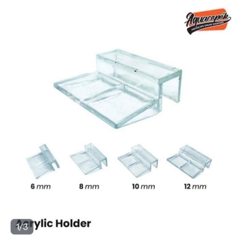 BRACKET COVER 12MM AQUARIUM RIMLESS PEGANGAN ATAS KACA