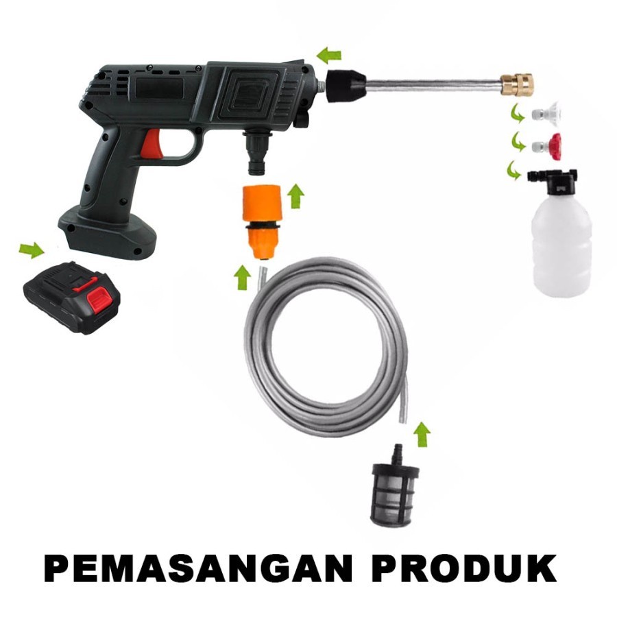 KALNO Jet Cleaner Cordless - Gun Cleaning - Jet Washer 24V ALAT CUCI - Kenji Shop