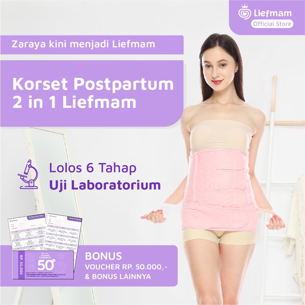 Korset Postpartum 2 in 1 Liefmam (Zaraya) - Korset Peramping Pasca Melahirkan Caesar