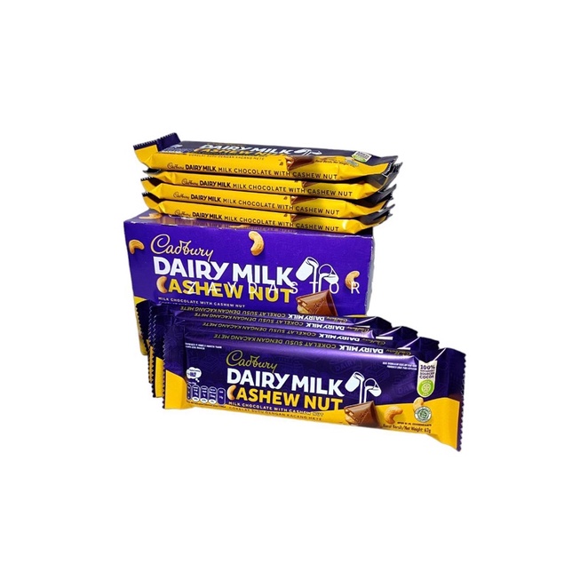 

Cadbury Dairy Milk Chocolate Original Regular 62g Cashew Nut