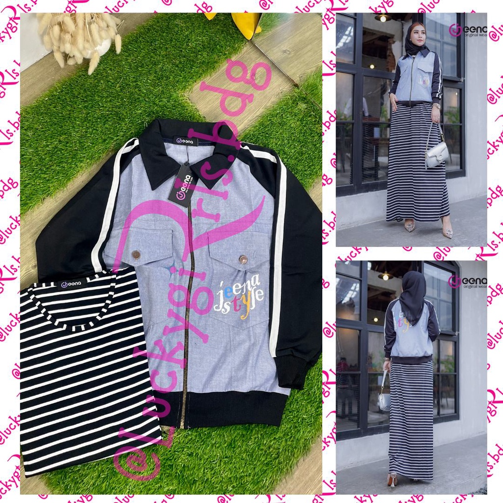 jeena emily one set dress jaket