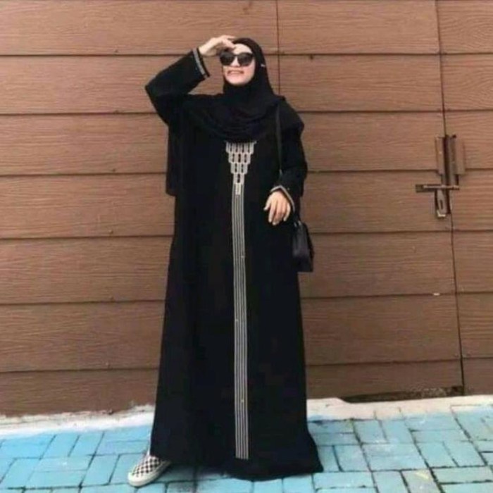 Abaya BAJU ABAYA TURKEY BORDIR ARAB SAUDI ELEGAN MODEL TERBARU MEWAH DRESS - Persia, S(R7X8) Abaya h