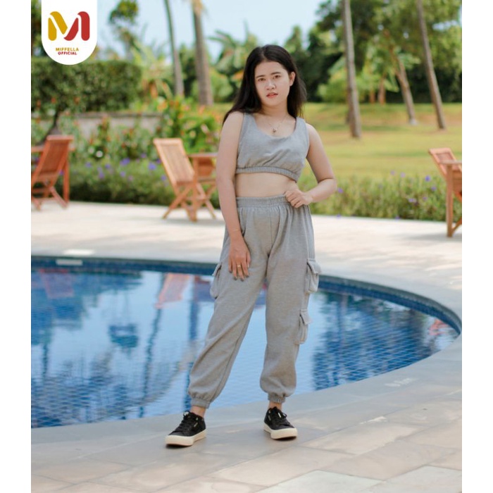 MIFFELLA - Celana panjang wanita||jogger one set