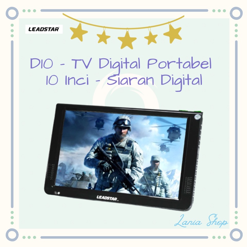 LEADSTAR D10 - TV Digital Portabel 10 Inci - Support Siaran Digital