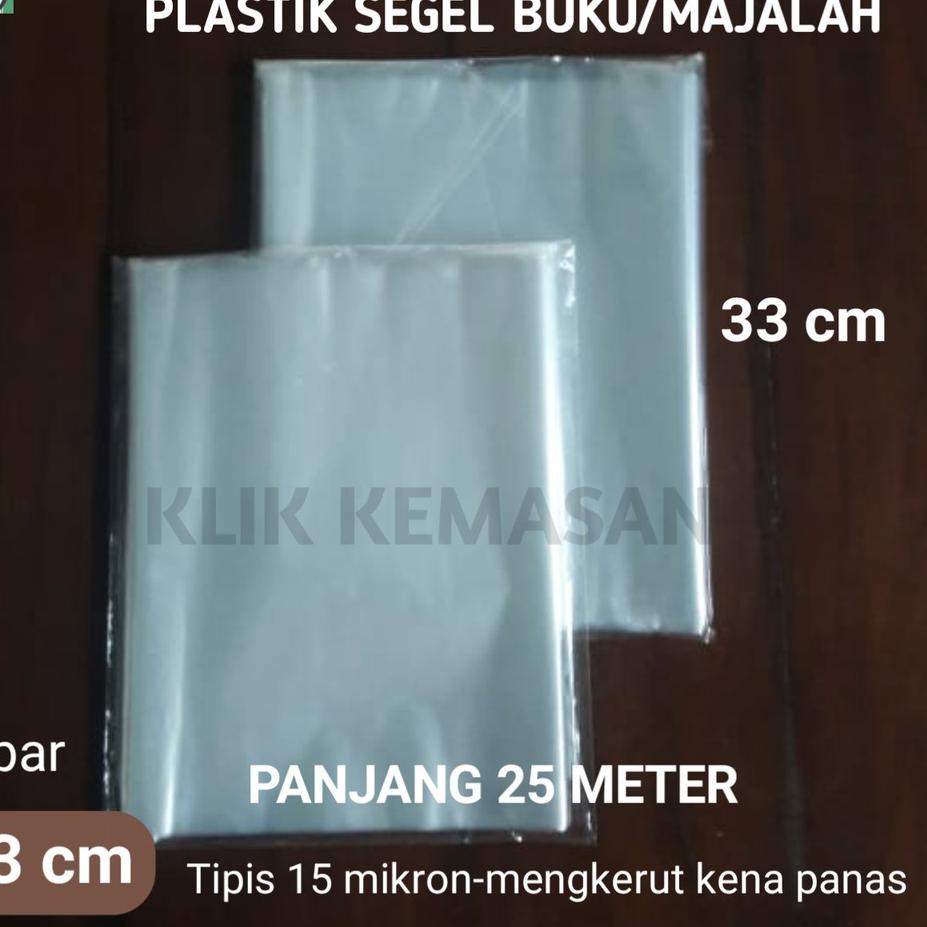 

ㅫ PLASTIK SHRINK POF 33CM 25METER/PLASTIK SEGEL PLASTIK BUKU MAJALAH ↦