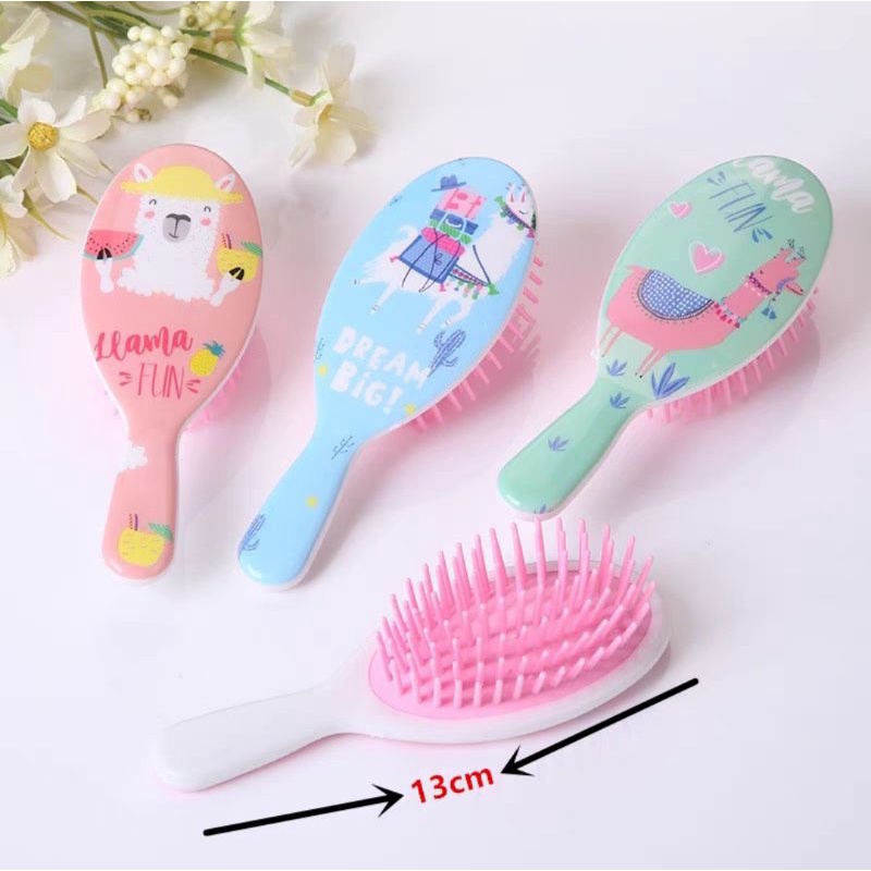 Sisir Anak Karakter Oval Anti Kusut Sisir Rambut Korea Model Oval Karakter Bahan Impor Korea